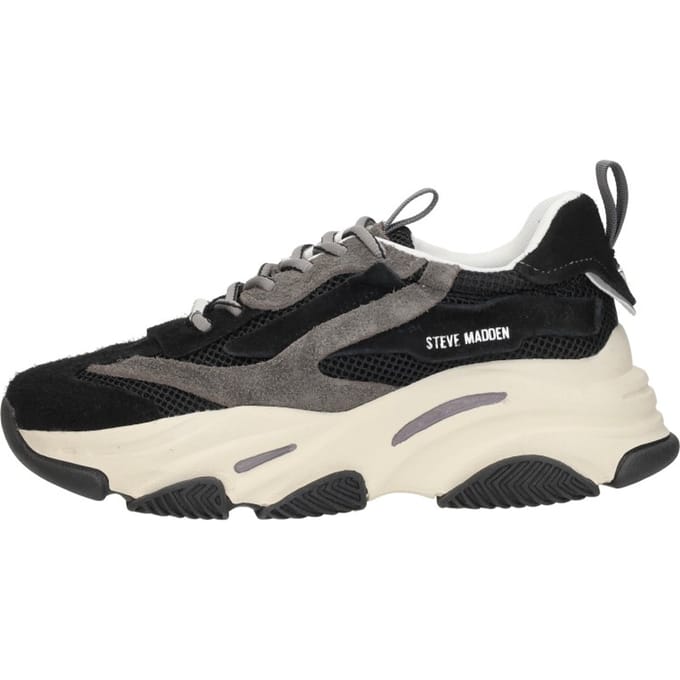 Steve Madden Possession-e Sneakers Black Smoke Maat: 37 | Trainingsschoenen Outlet | Dames | Zwart