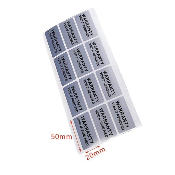 100 Pièces Autocollants Étiquettes Void Sécurisées 40 mm*20 mm Autocollant de Protection de Garantie gray