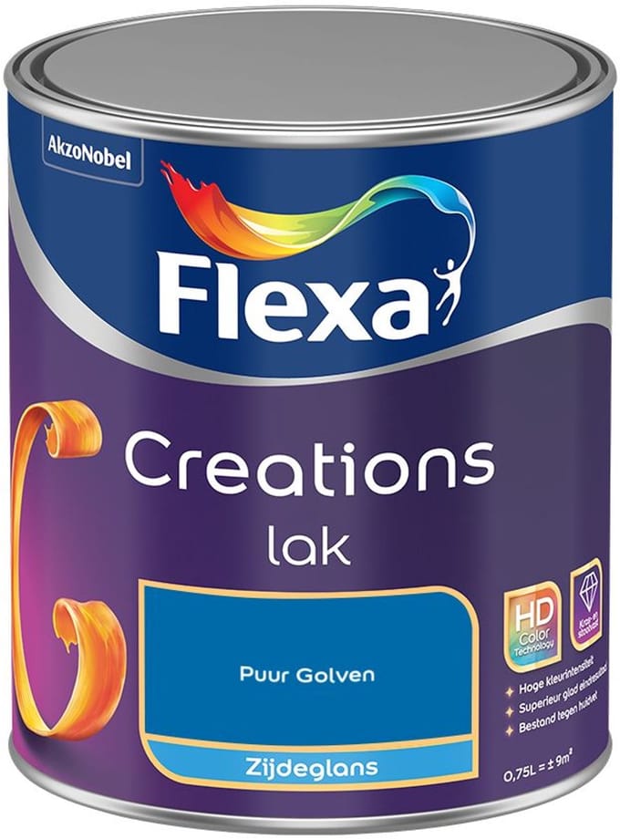 Flexa - Creations Lak Zijdeglans - Puur Golven - Mengverf - 750 Ml