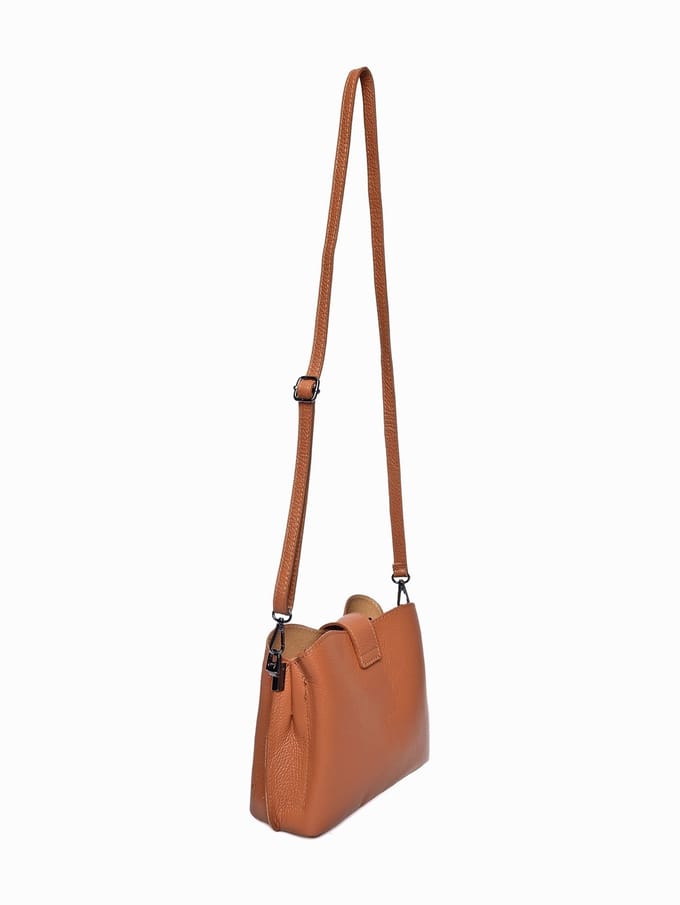 Luisa Vannini Brown Rundleer Tas