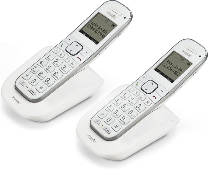 Fysic FX-9000 DUO Senioren DECT telefoon - Extra luid gespreksvolume voor slechthorenden - 2 stuks - Wit