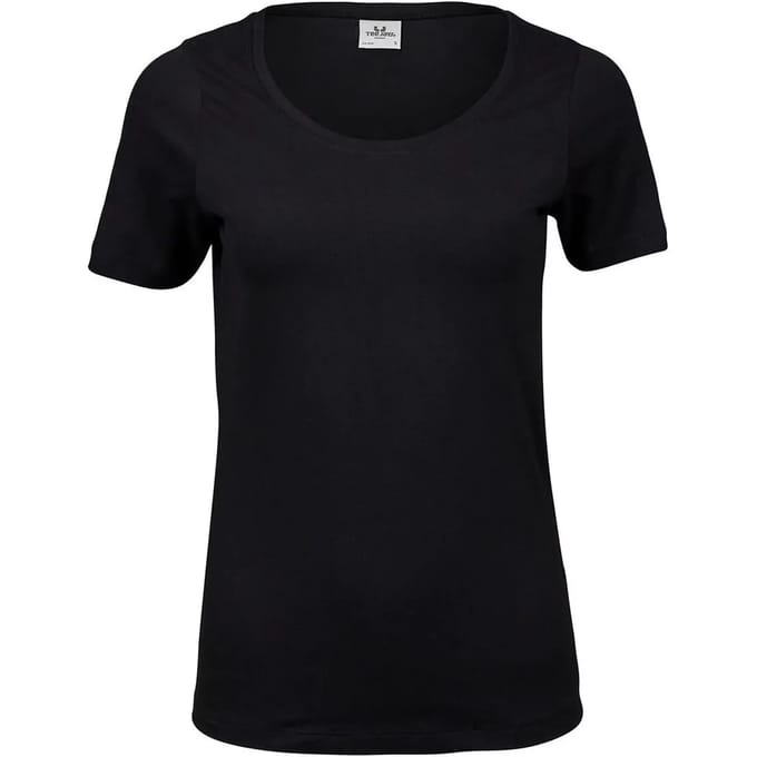 Tee Jays - Dames Stretch T-shirt - Black maat M