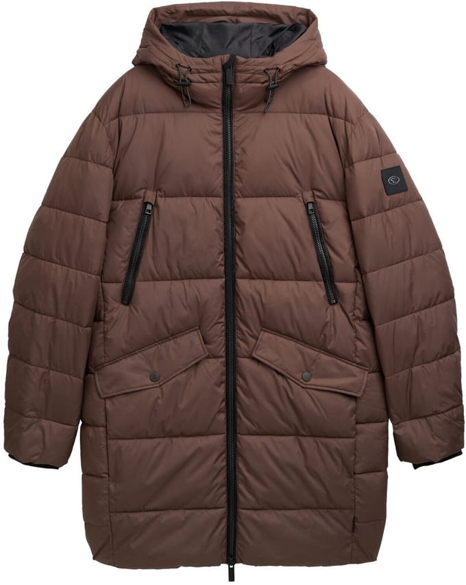 Tom Tailor - Pufferparka met capuchon - Maat S - bag brown
