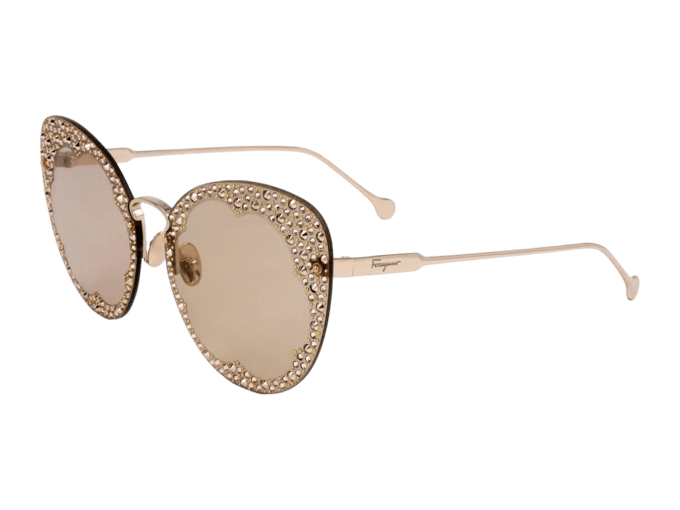 Salvatore Ferragamo SF178SR 718 Zonnebril - Dames - Goudkleurig