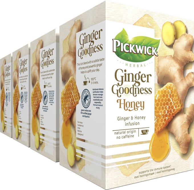 Pickwick Ginger Goodness Honey Kruidenthee - 15 x 4 theezakjes