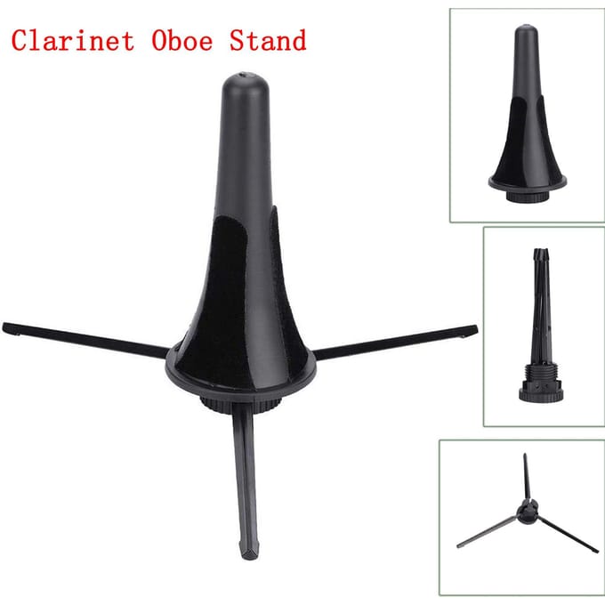 Opvouwbare klarinet hobo standaard rechte saxofoon statief houder voor blaasinstrument zwart