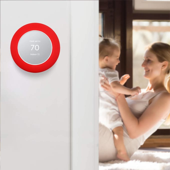 Vervanging van de wandplaatafdekking voor Google Nest Thermostat Zacht siliconen Slijtvast Eenvoudig wit