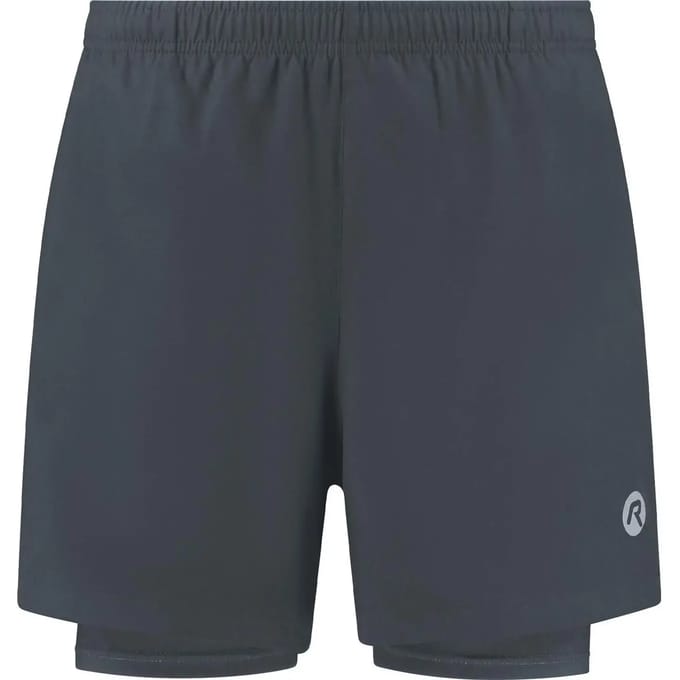 Rogelli Essential Heren 2-in-1 Hardloopshort - Telefoonzak - Grijs