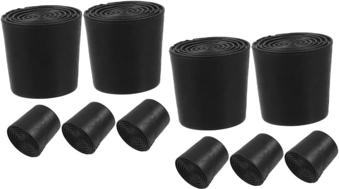 Deurstopper Rubber - Deurwig Deurblokker - Deur Stabiliseren - Antislip Ontwerp - 10 stuks - Zwart