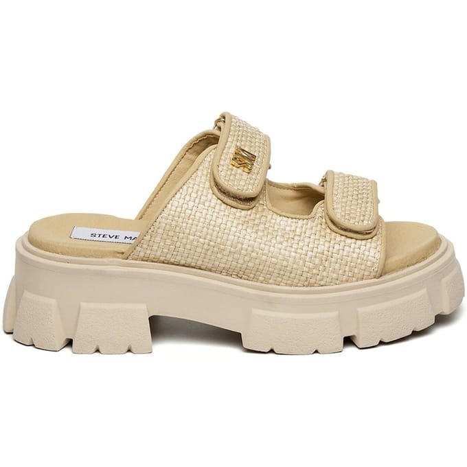 Steve Madden Aruby Slides Natural Maat: 39 | Sandalen Outlet | Dames | Beige