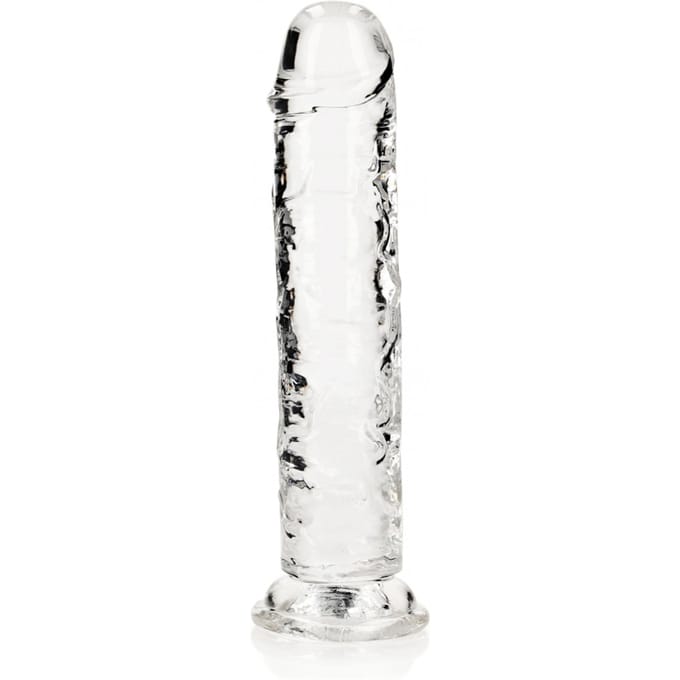 RealRock by Shots Rechtdoor Realistisch Dildo met Zuignap - 8'' / 20 - Transparant - 20 cm