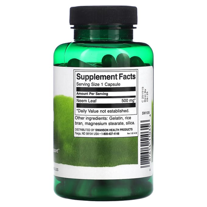 Neemblad, 500 mg, 100 capsules