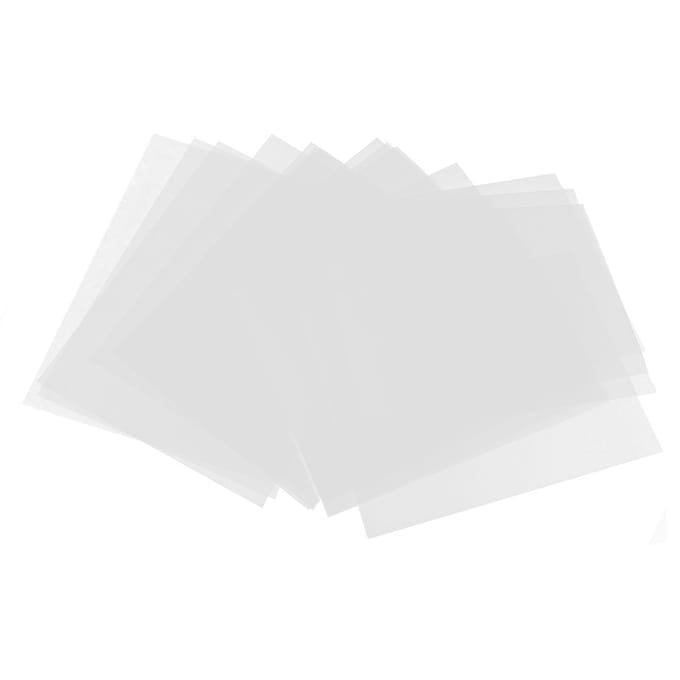 20 pièces Feuilles Thermorétractables Feuilles Plastiques Rétractables Transparentes Kit avec Anneaux Porte-clés pour Porte-clés Bijoux white