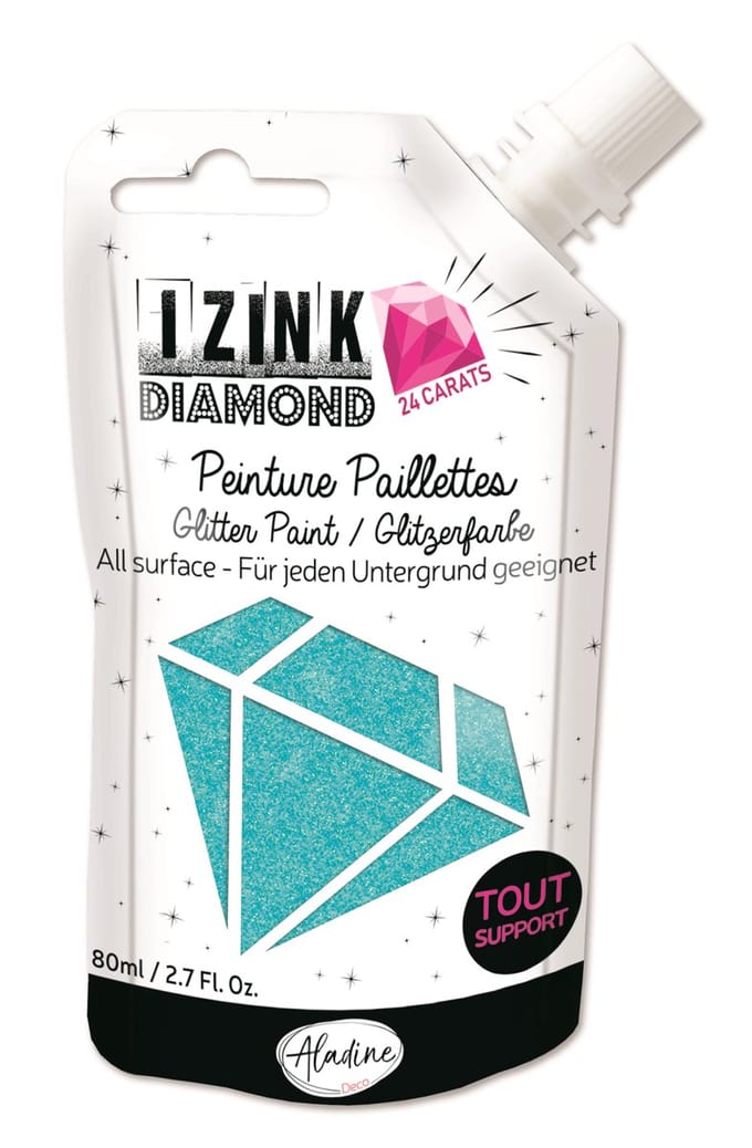 Lichtblauw 24 karaat Glitterverf Izink Diamond