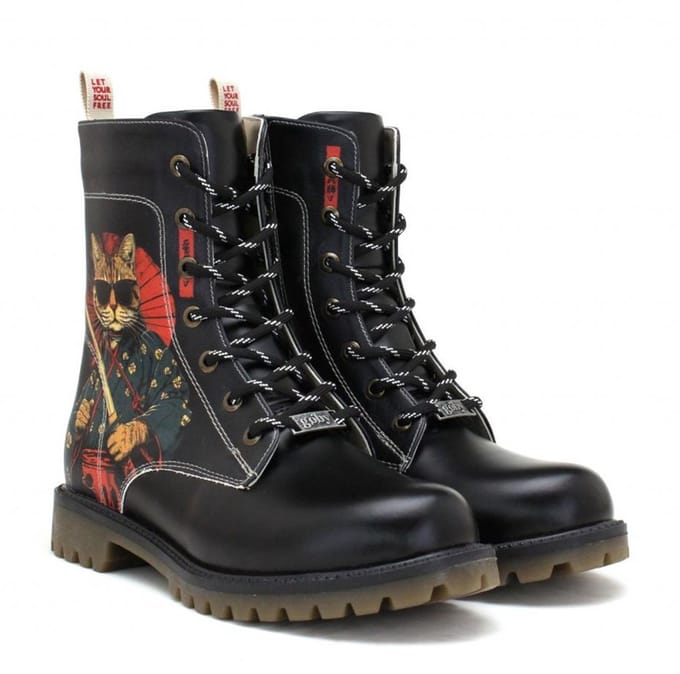 GOBY – Samurai Cat Dames Boots – Handmade en Vegan – Stoer en Origineel – Maat 38