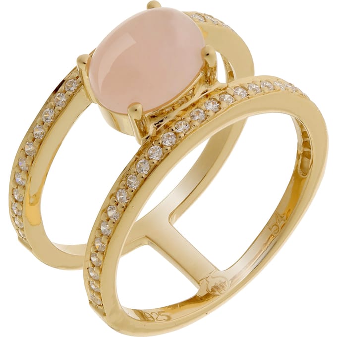 Orphelia Dames 925 Sterling Zilveren Ring - Goud ZR-7122/G