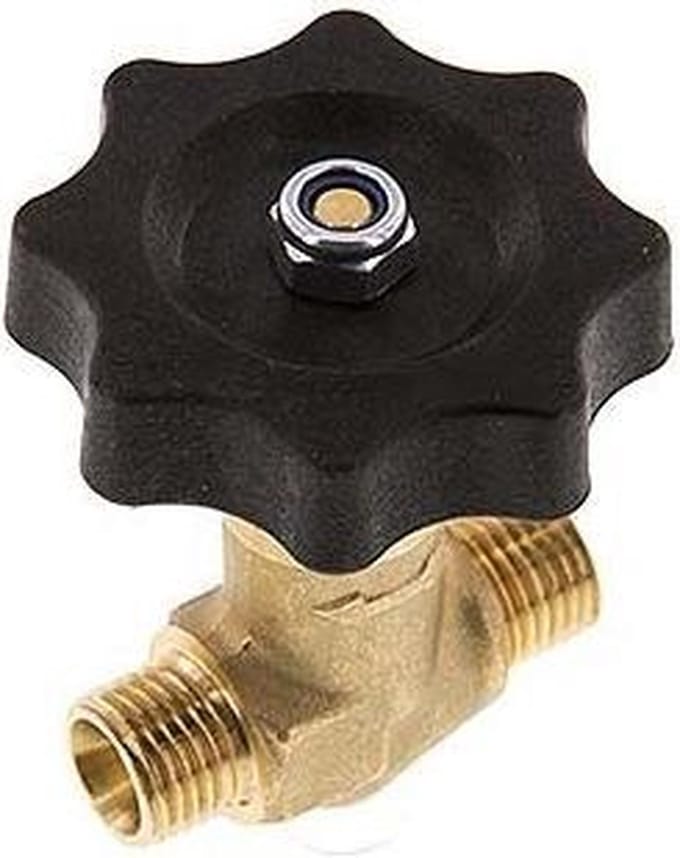 G1/4 Buitendraad Messing Naaldafsluiter NBR 40 bar - NLB - NLB-014-A