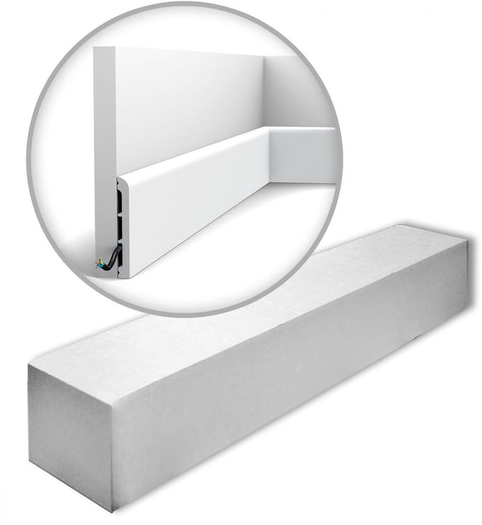 Orac Decor SX184-RAL9003-box AXXENT CASCADE 1 doos 20 stukken Plint 40 m