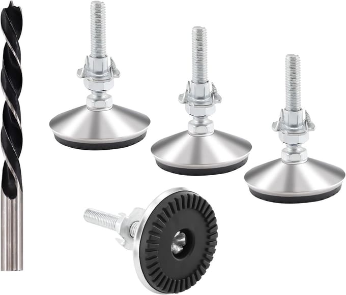 Verstelbare meubelpoten set van 4, M10 x 50 mm, hoogte verstelbaar, met schroeven en moeren voor optimale stabiliteit