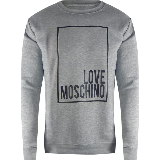 Love Moschino Box Logo Grijze Sweatshirt