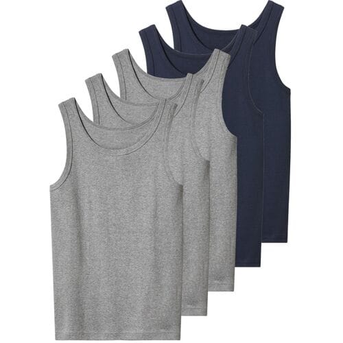 ESMARA Set van 5 kinder hemden (Grijs/donkerblauw, 134/140)