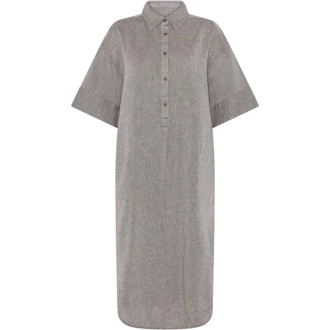 Gestructureerde overhemdjurk dames KnowledgeCotton Apparel