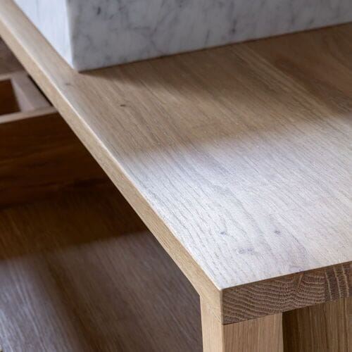 Megabad Profi Collection Wood washbasin top 133 cm, solid oak 54061-5-HN-133cm