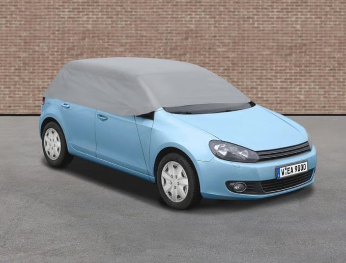 Halfgarage voor Auto - 7,6 m - Weerbestendige Autoafdekking van Gerecycled Polyethyleen - Grijs