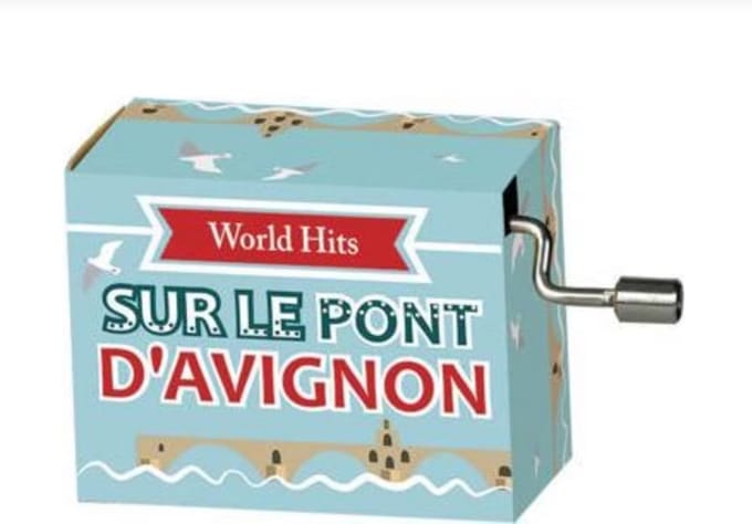 Draai Muziekdoosje wereldhits Sur le pont d'avingnon
