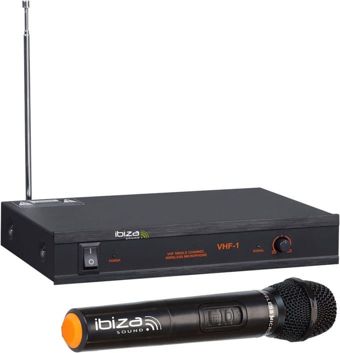 Draadloos Microfoon Systeem - VHF Microfoon Set - Zingen en Presenteren - Super Stil Werking - 1 Microfoon - Zwart
