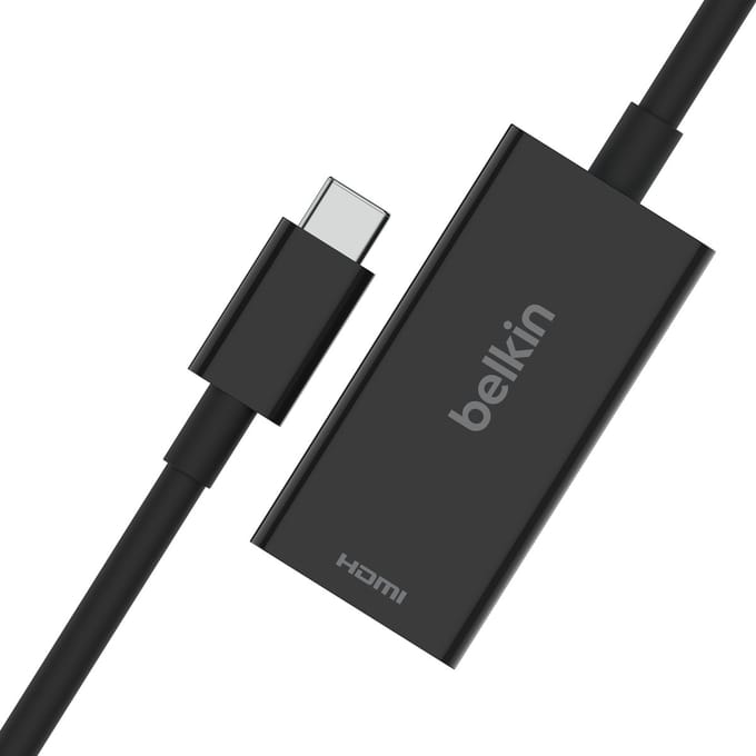 Belkin, USB-C naar HDMI 2.1 Adapter voor 8K scherm, Zwart
