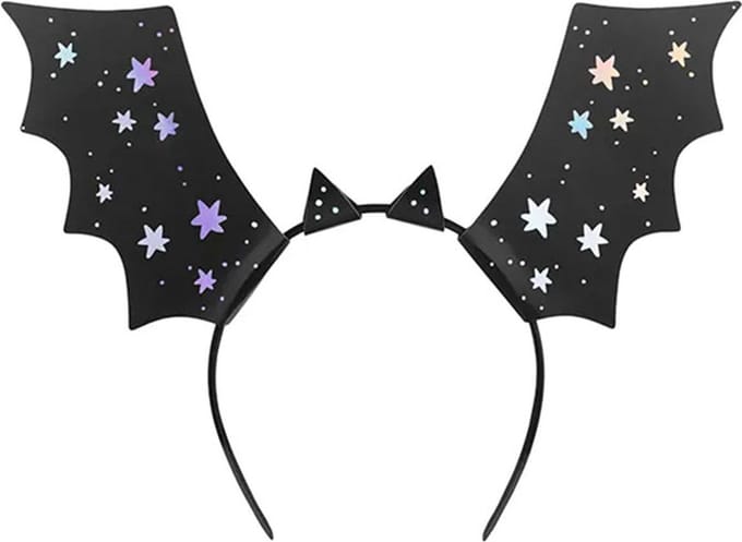 PartyDeco - Tiara vleermuis (4 stuks)