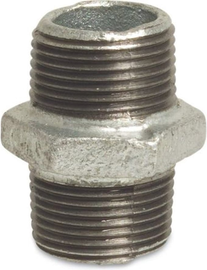 Profec Nr. 280 Nippel gietijzer gegalvaniseerd 1 1/2"