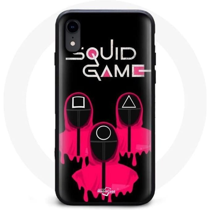 Coque Iphone X Face Square Squid Game