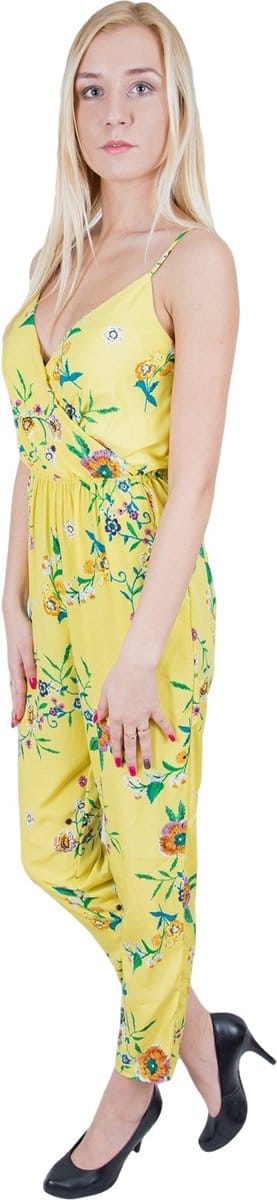 John Zack - Gele Jumpsuit met Bloemenprint