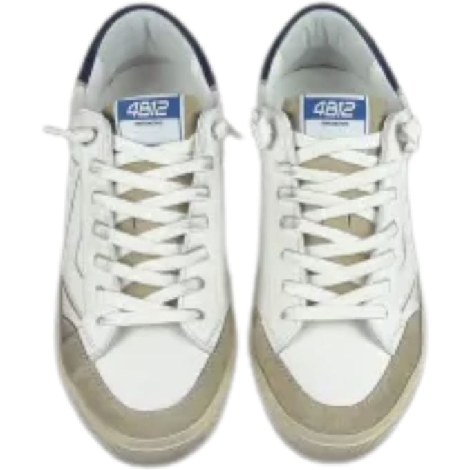 Heren lederen sneakers 4b12 Blauw