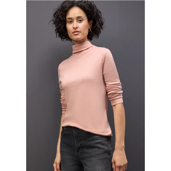 Basic shirt met coltrui