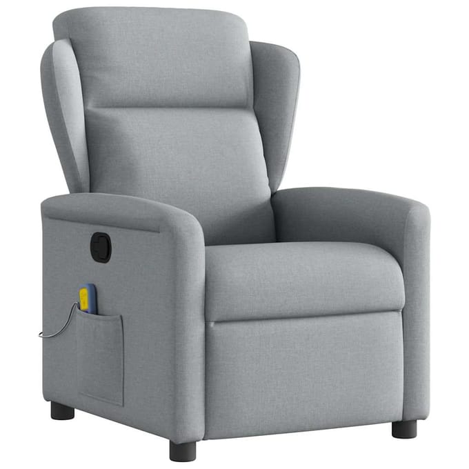Vidaxl Klapbare Massagestoel, Lichtgrijs, Bekleed met Stof