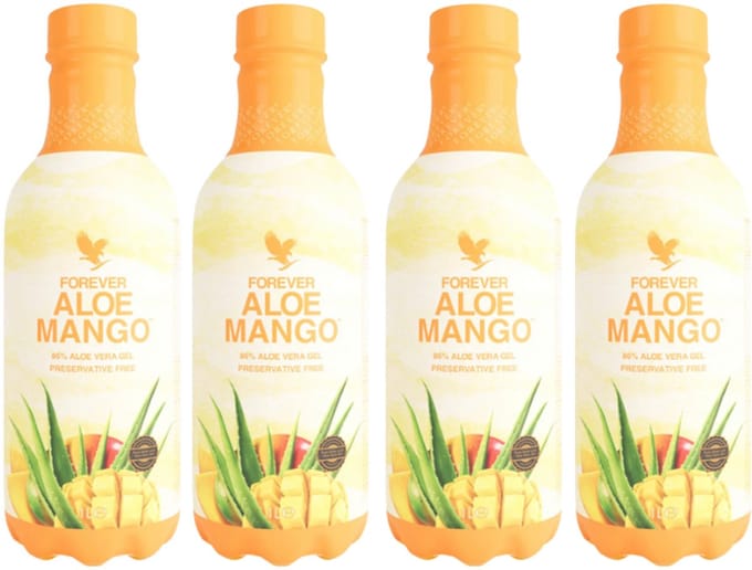 4-Pack Forever Aloe Mango Gel , Sport Drank , Tropische aloë vera drank
