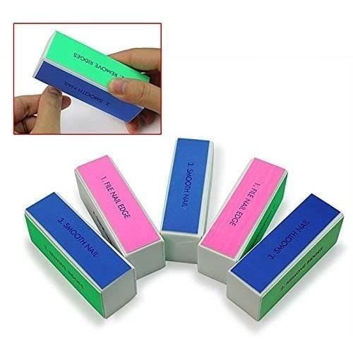 Lime à Ongles Professionnelle 4 Face Bloc Polissoir Ponçage Sponge Polissage Nails Art Tool - FABLCREW