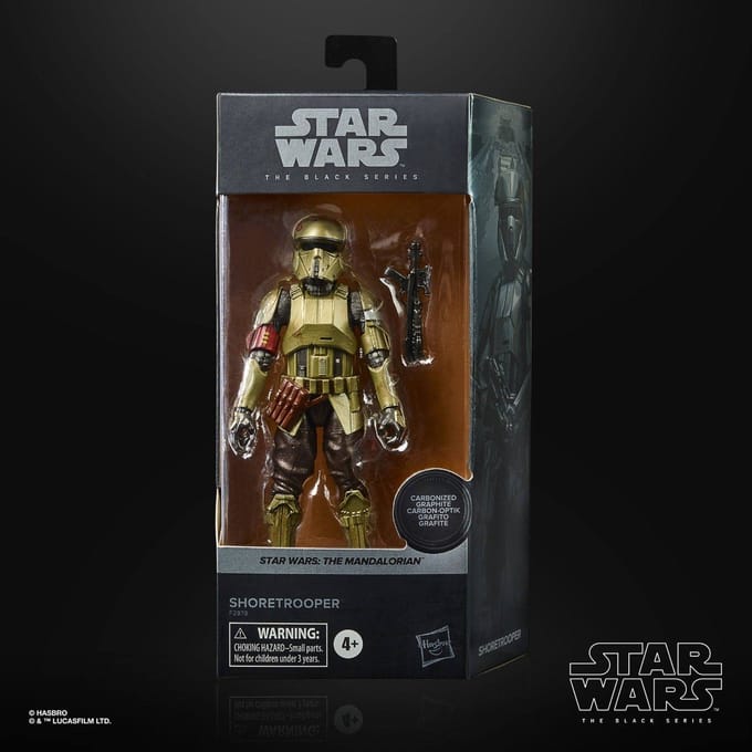 Hasbro Star Wars Actiefiguur Shoretrooper 15 cm The Mandalorian Black Series Carbonized Action 2021 Multicolours