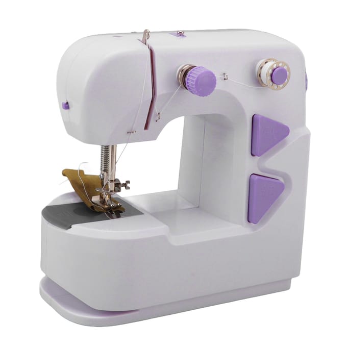 Mini Naaimachine Draagbaar Thuis Elektrisch Micro Mini Desktop Naaimachine 100?240V voor Klein gray