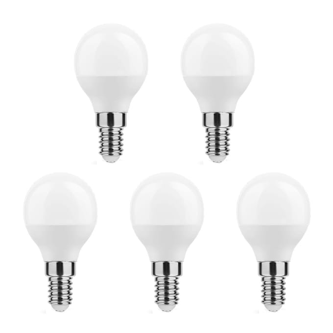 Technik E14 LED Lamp 4.9W - 470lm - 2700K - Warm Wit - LED Globe Mini P45 - Vervangt 40W Halogeen Gloeilamp - 5 stuks