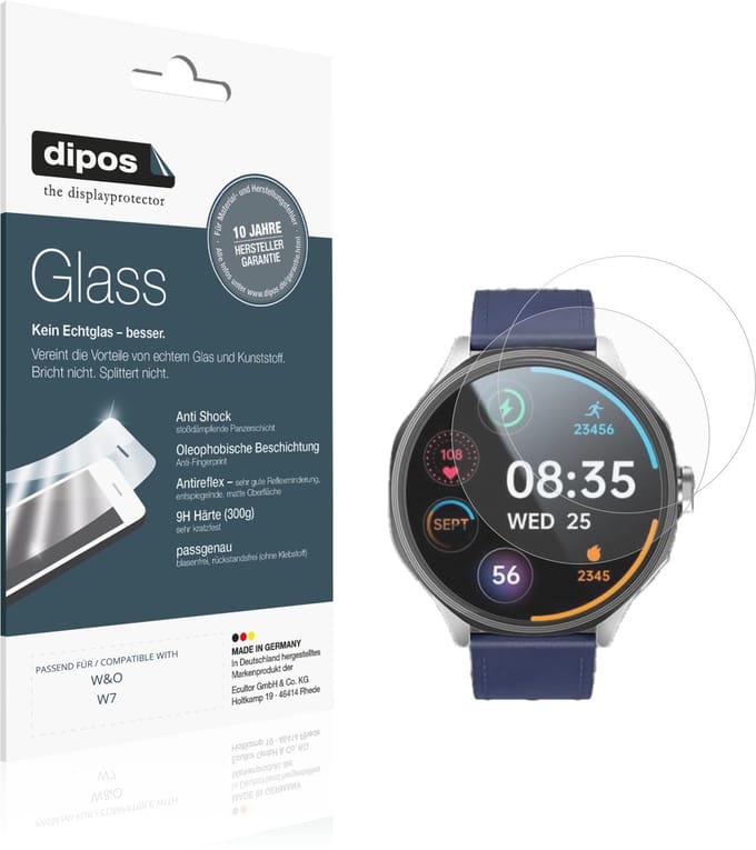 dipos – 2x Matte Pantserfolie geschikt voor W&O W7 | 9H Screenprotector