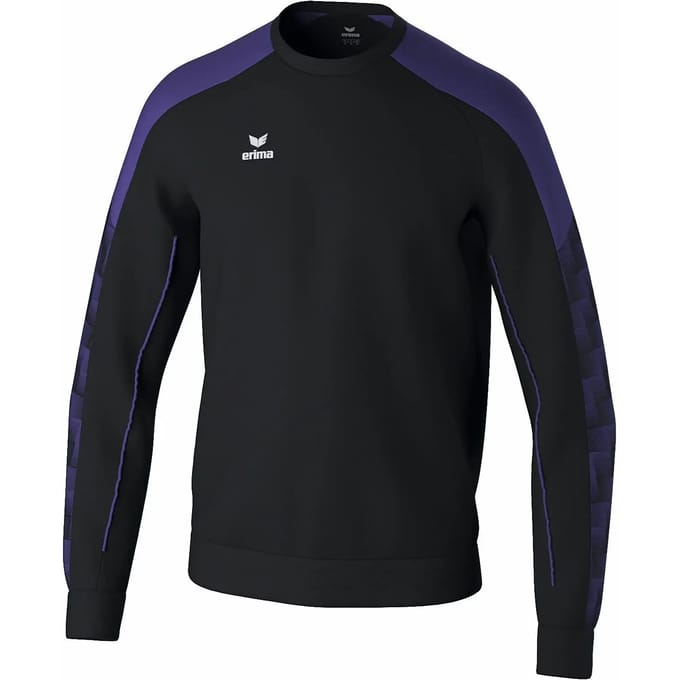 Erima Evo Star Sweatshirt Heren - Zwart / Paars | Maat: M
