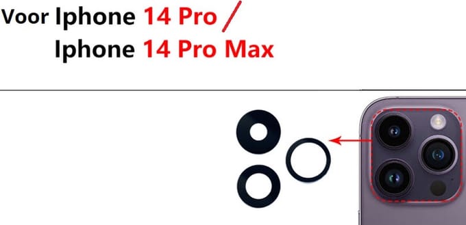 Camera Lens voor iPhone 14 Pro -14 Pro Max set van 3