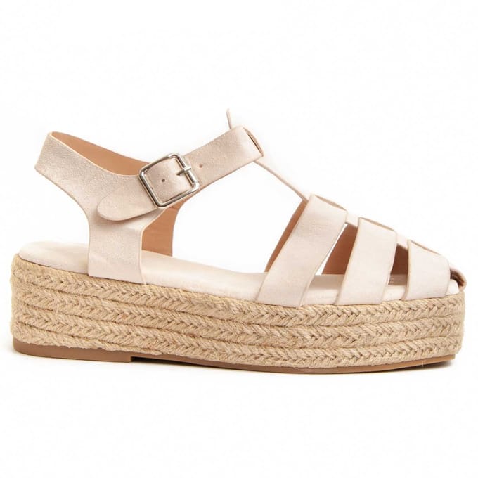 Platform Sandalen Voor Vrouwen.  Montevita  Mecali  91080 40 beige