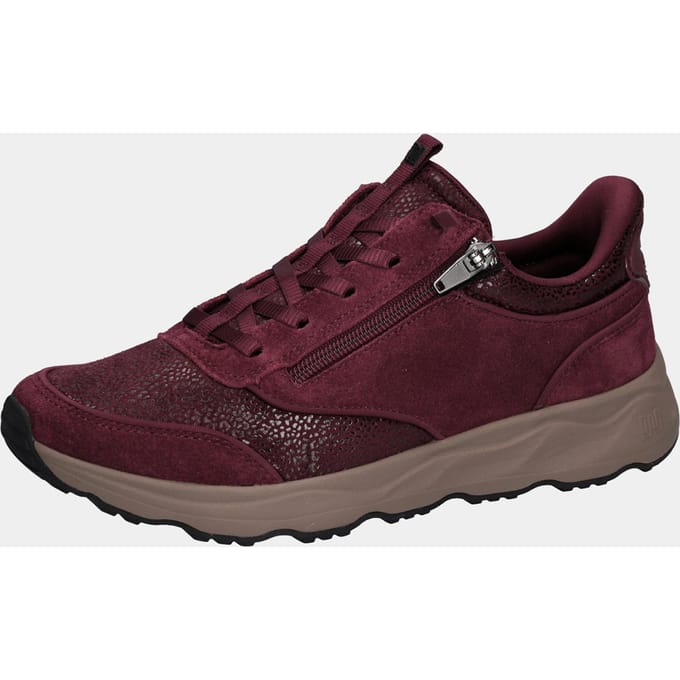 Sneakers met fluweel - bordeaux - Gr. 41 van Goldner Fashion