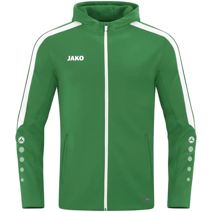 Jako Power Jas Met Kap Dames - Groen | Maat: 40