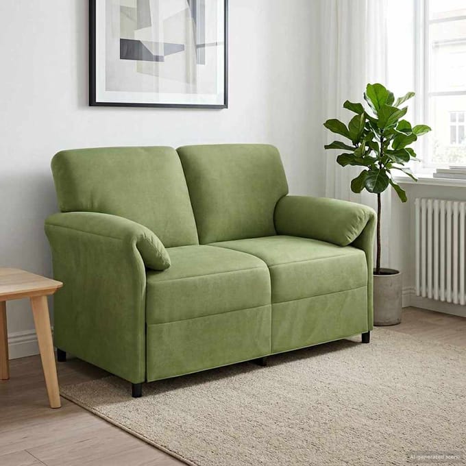 vidaXL - 2-Zits - Sofa - Lichtgroen - 138 - x - 83 - x - 95 - cm - Fluweel